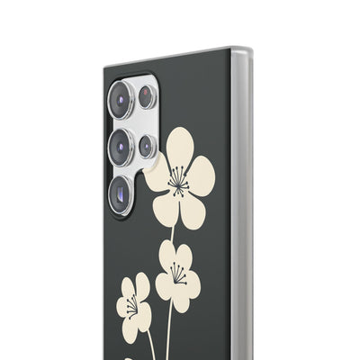 Black Lite Phone Case for Samsung - Obsidian Cream Bloom
