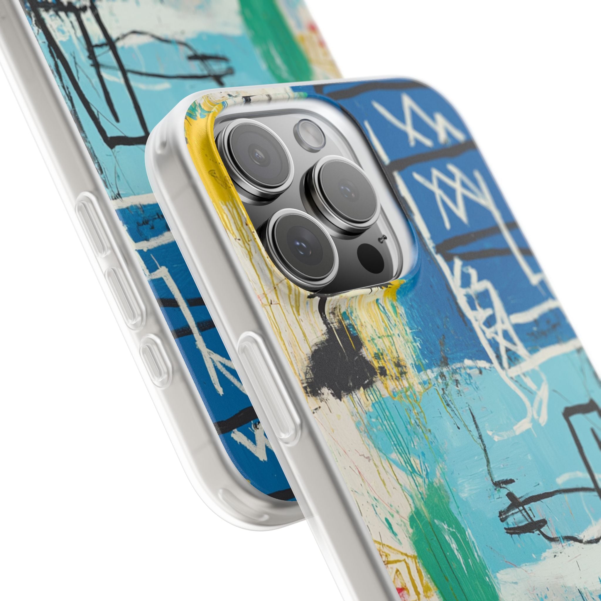 Azure Urban Scribble · Soft Phone Case for iPhone