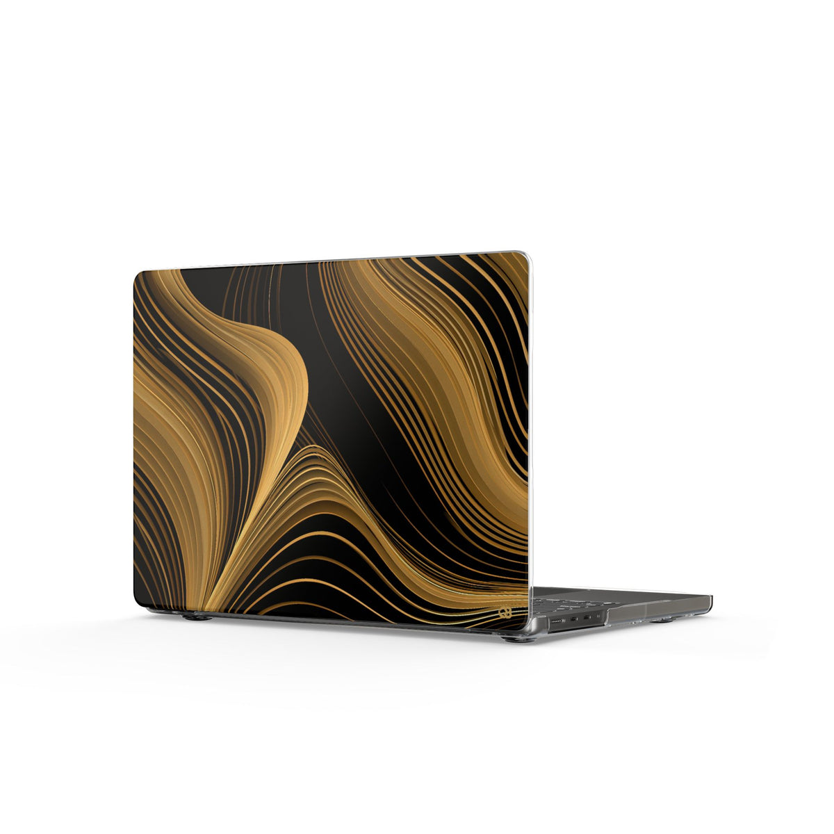 Gilded Contour · Clear Hard Case for MacBook · Gold