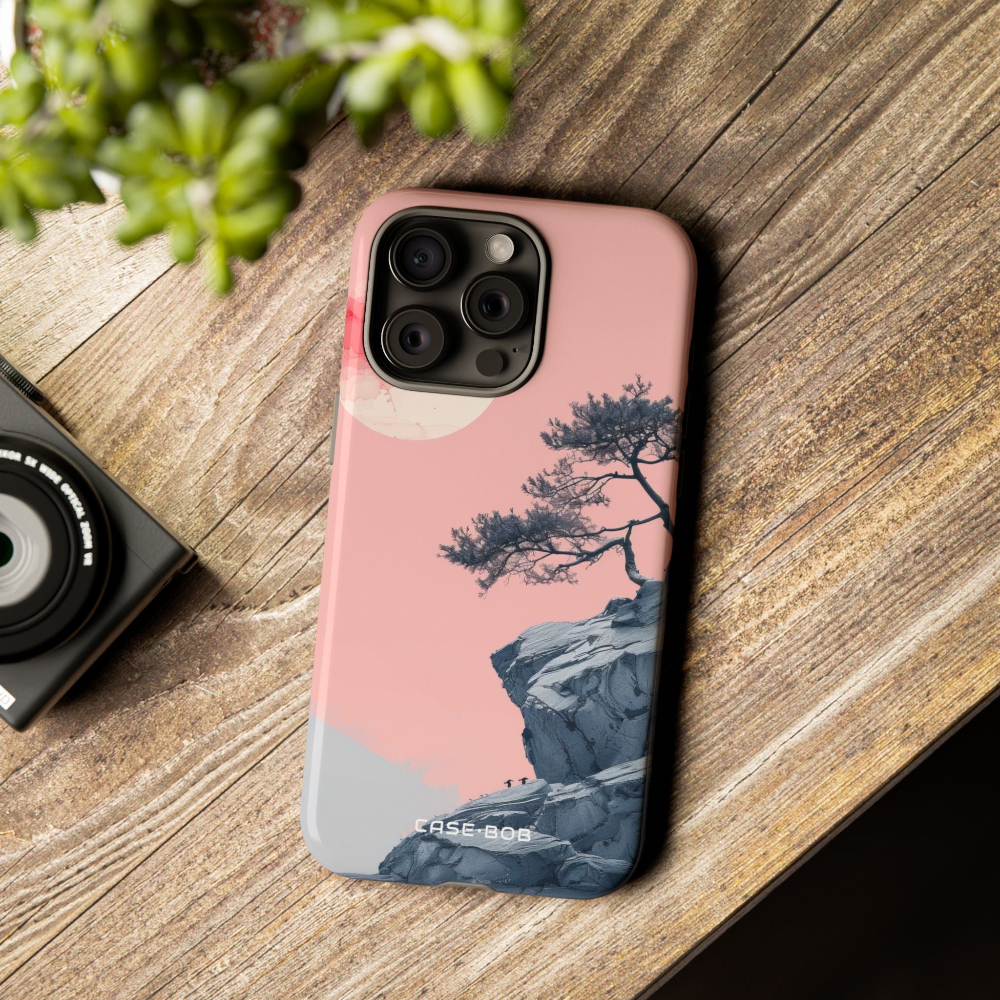 Crimson Moon Tree iPhone 15 Pro Max Case - Tough