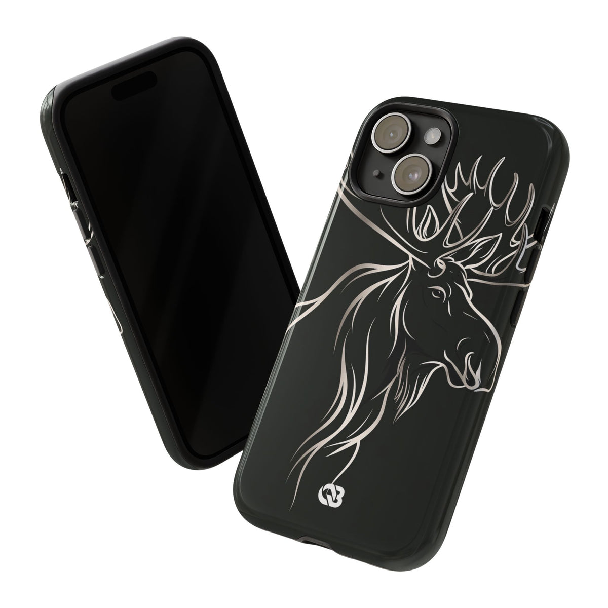 Nordic Moose Contour · Tough Phone Case for iPhone · Black