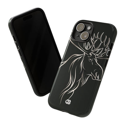 Nordic Moose Contour · Tough Phone Case for iPhone · Black