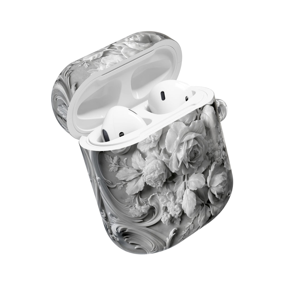Rococo Marble Rose · Hard Case for AirPods & AirPods Pro · White