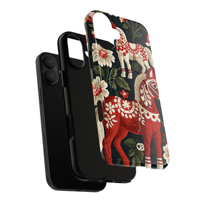 Nordic Dala Meadow · Tough 2.0 Magnetic Phone Case for iPhone · Red