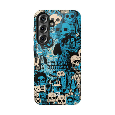 Electric Skull Graffiti · Tough Phone Case for Samsung · Blue