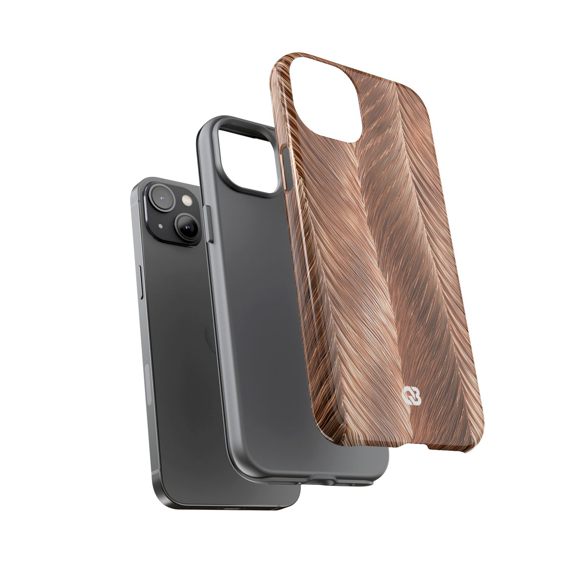 Rose Gold Weave · Tough Phone Case for iPhone · Brown