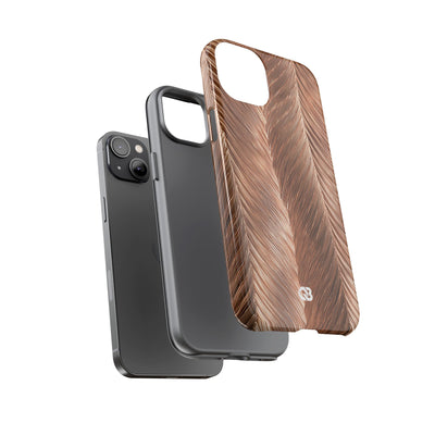 Rose Gold Weave · Tough Phone Case for iPhone · Brown