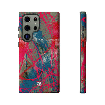 Neon Static Drip · Tough Phone Case for Samsung · Pink