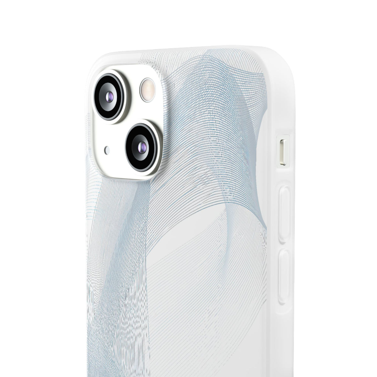 Glacial Contour Waves · Lite Phone Case for iPhone ·  White