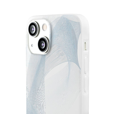 Glacial Contour Waves · Lite Phone Case for iPhone ·  White