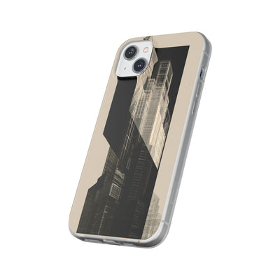 Beige Lite Phone Case for iPhone - Monolith Urban Grid