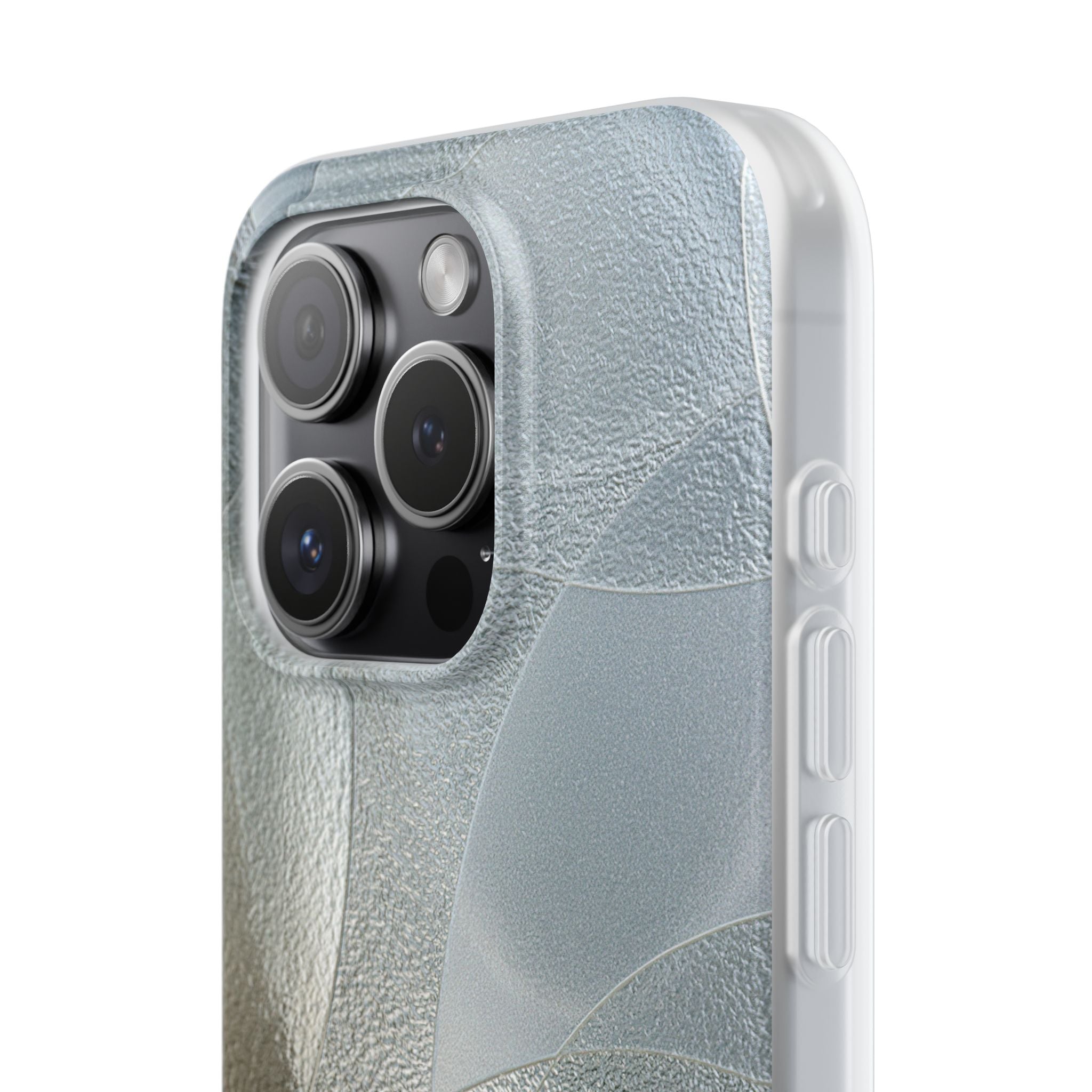Silver Lite Phone Case for iPhone - Frosted Silver Mosaic