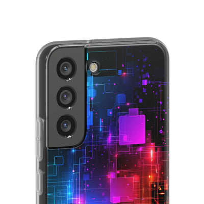 Spectral Circuit Grid · Lite Phone Case for Samsung · Black