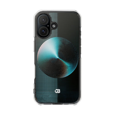Blue Impact MagSafe Phone Case for iPhone - Cyan Vector Sphere