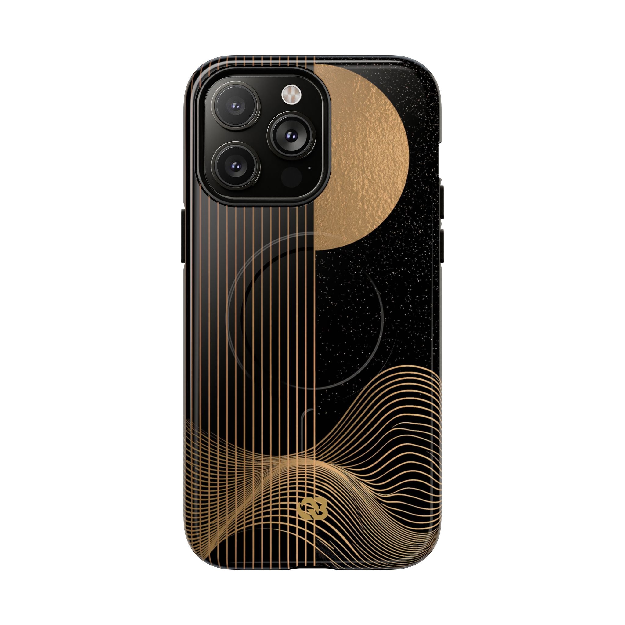 Gold Tough 2.0 Magsafe Phone Case for iPhone - Gilded Obsidian Dunes