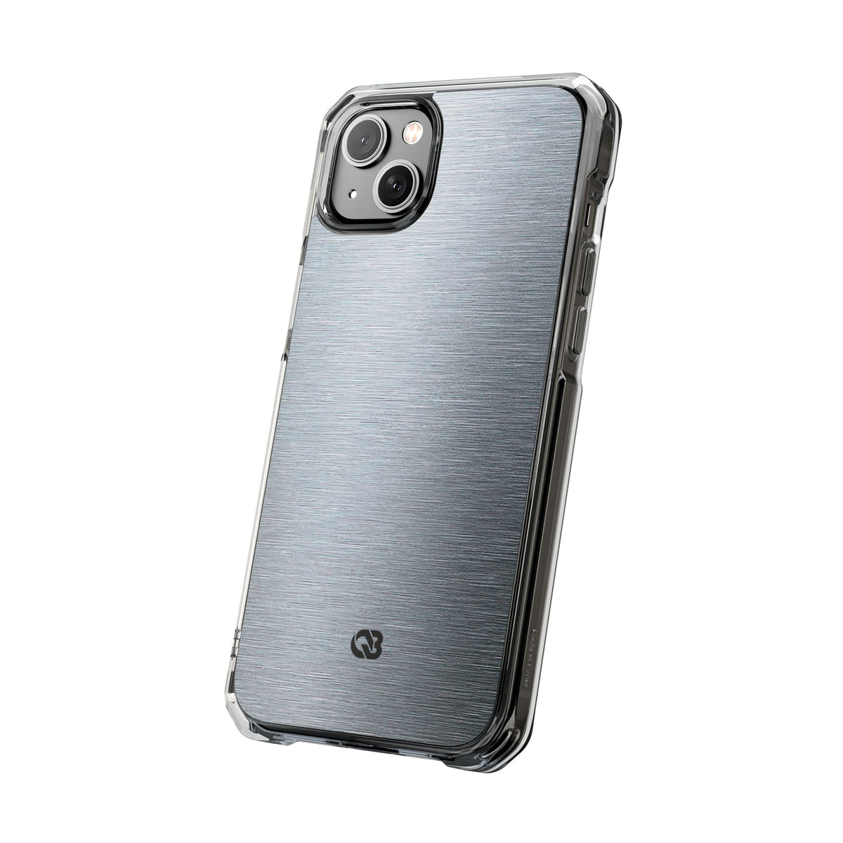 Brushed Aluminum · Clear Impact Magnetic Phone Case for iPhone ·  Silver