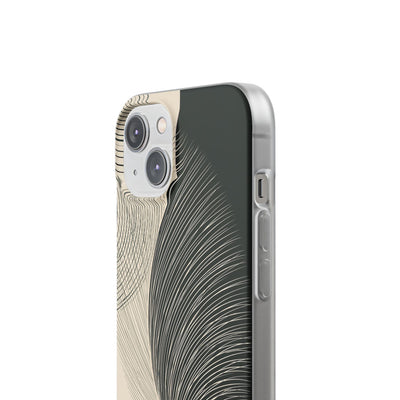 Beige Lite Phone Case for iPhone - Obsidian Cream Plume
