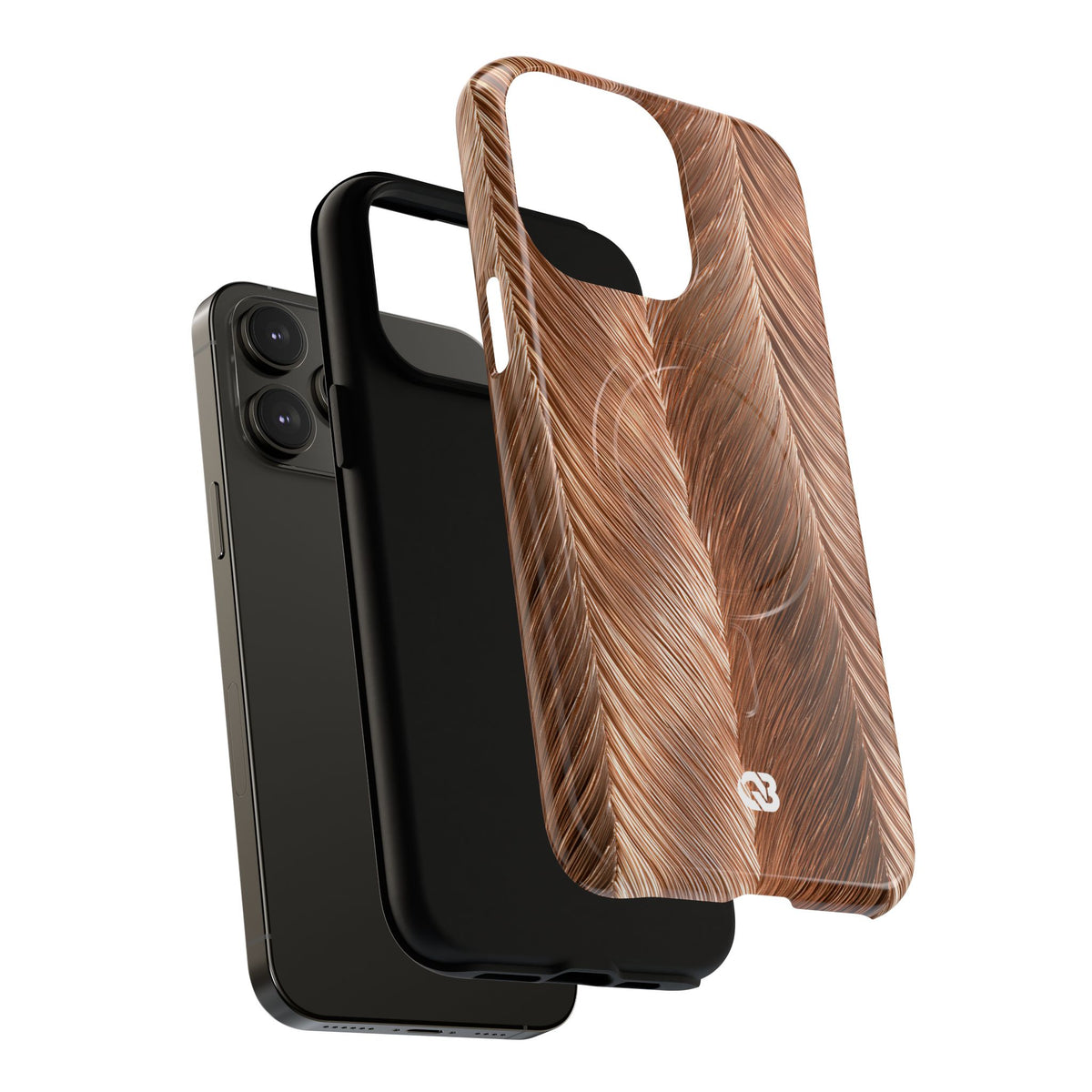 Rose Gold Weave · Tough 2.0 Magnetic Phone Case for iPhone · Brown