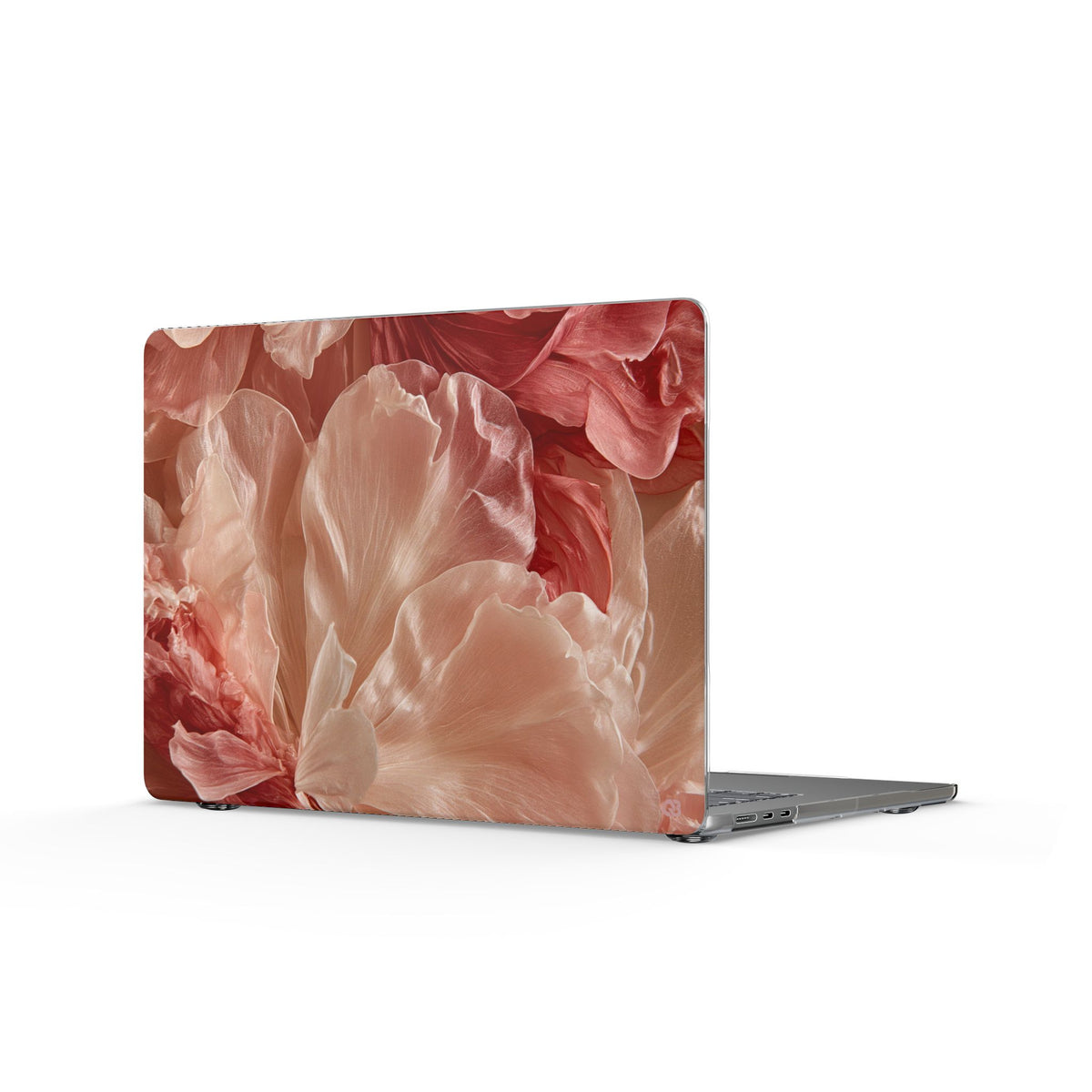 Blush Silk Bloom · Clear Hard Case for MacBook · Pink