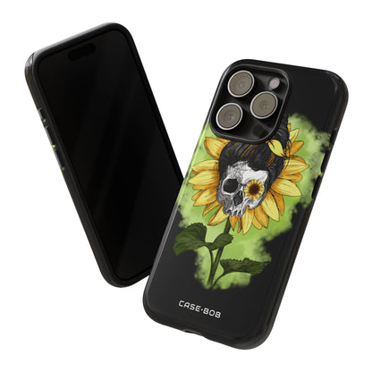 Sunflower Skull iPhone 15 Pro Case - Tough