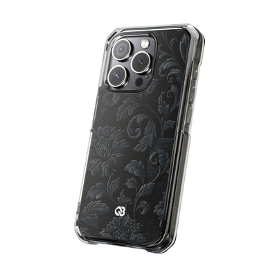 Obsidian Damask · Clear Impact Magnetic Phone Case for iPhone ·  Black