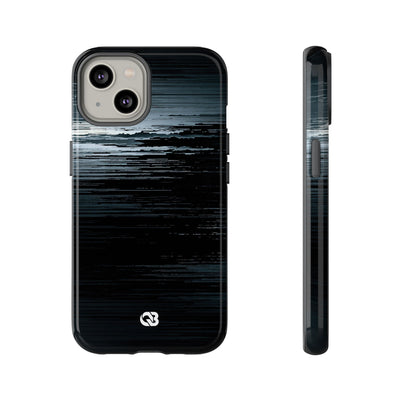 Black Tough Phone Case for iPhone - Frozen Signal Glitch