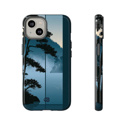 Blue Tough Phone Case for iPhone - Kyoto Mist Pine