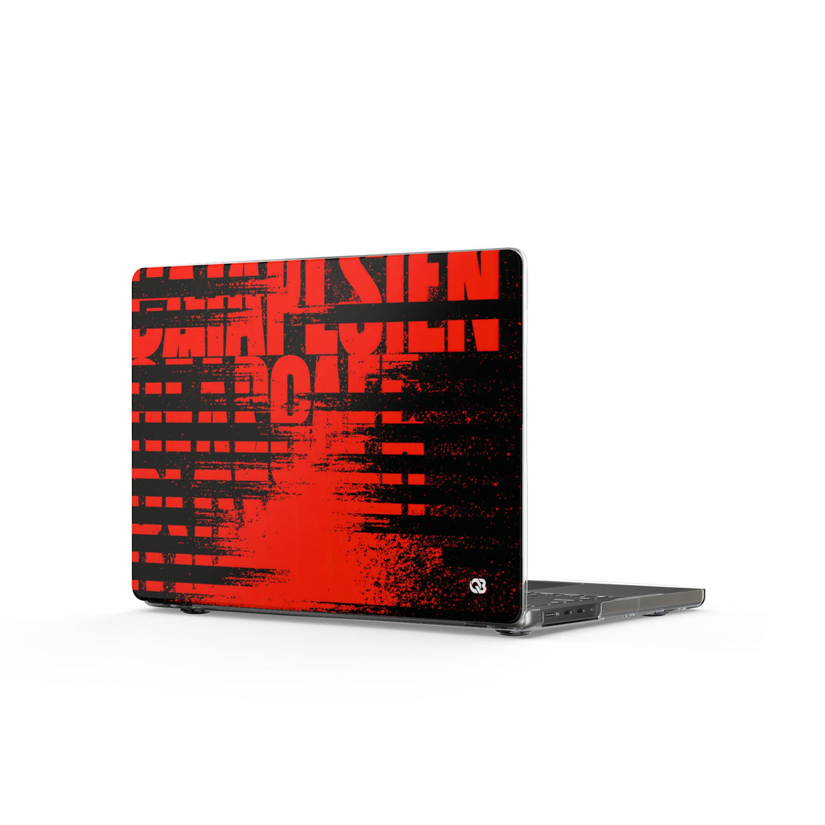 Crimson Redaction · Clear Hard Case for MacBook · Black