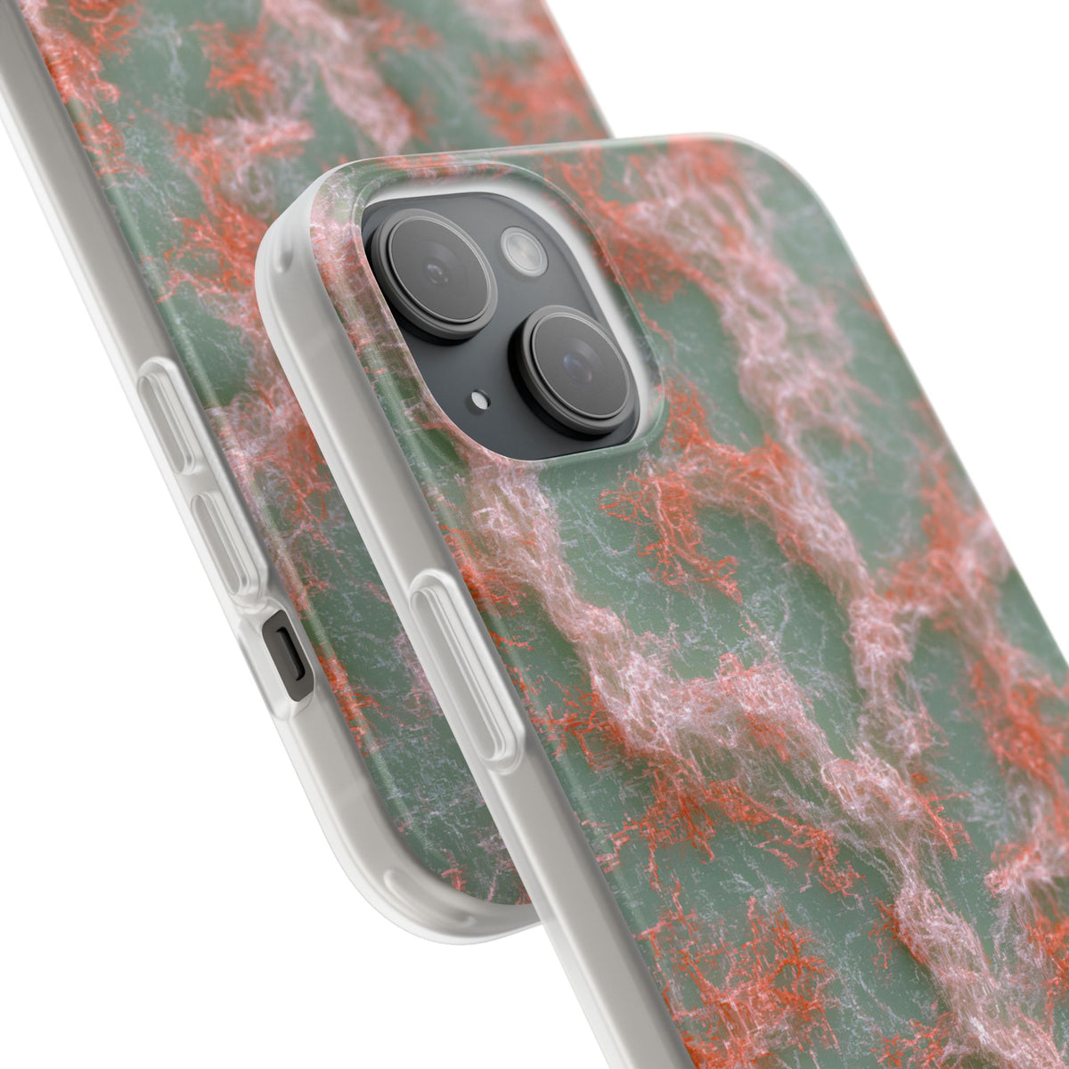 Coral Pixel Matrix · Lite Phone Case for iPhone ·  Green