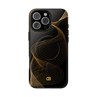 Golden Contour Flow · Tough 2.0 Magnetic Phone Case for iPhone · Black