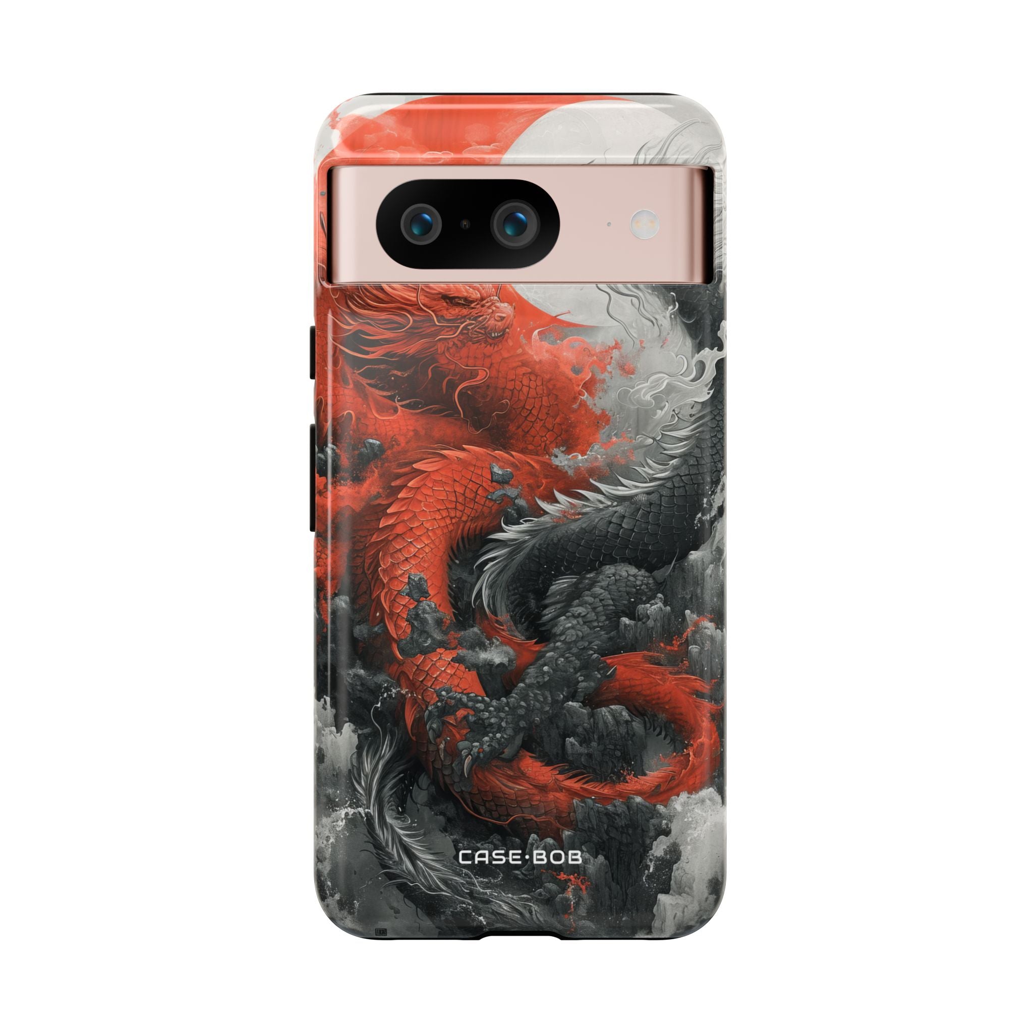Twin Dragons Crimson Google Pixel 8 Case - Tough