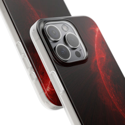 Red Lite Phone Case for iPhone - Solar Crimson Flare