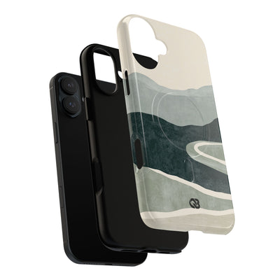 Green Tough 2.0 Magsafe Phone Case for iPhone - Misty Sage Valley