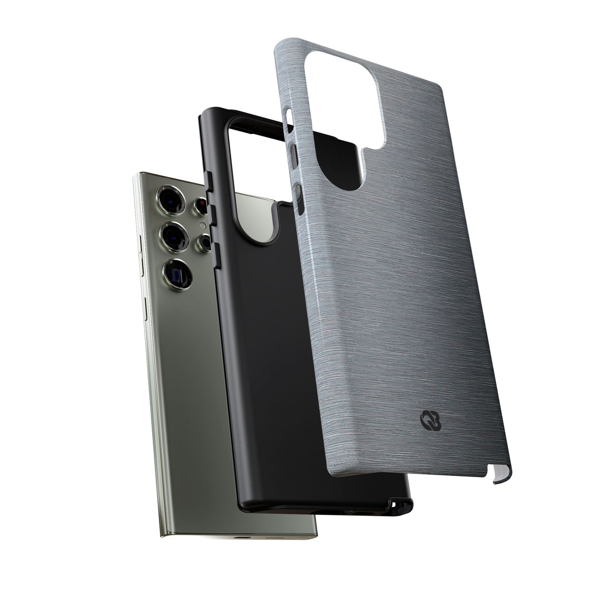 Brushed Aluminum · Tough Phone Case for Samsung · Silver