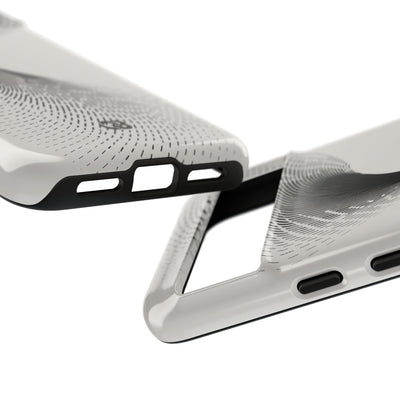 White Tough Phone Case for Google Pixel - Linear Torsion Grid