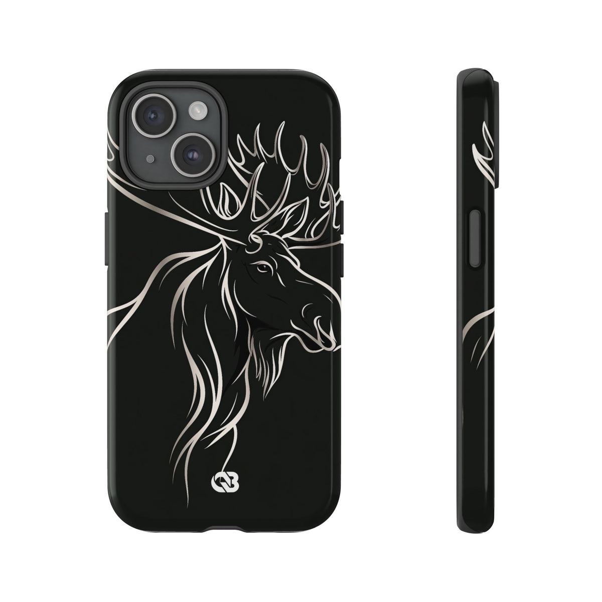Nordic Moose Contour · Tough Phone Case for iPhone · Black