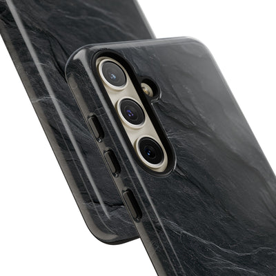 Black Tough Phone Case for Samsung - Midnight Slate Ridge