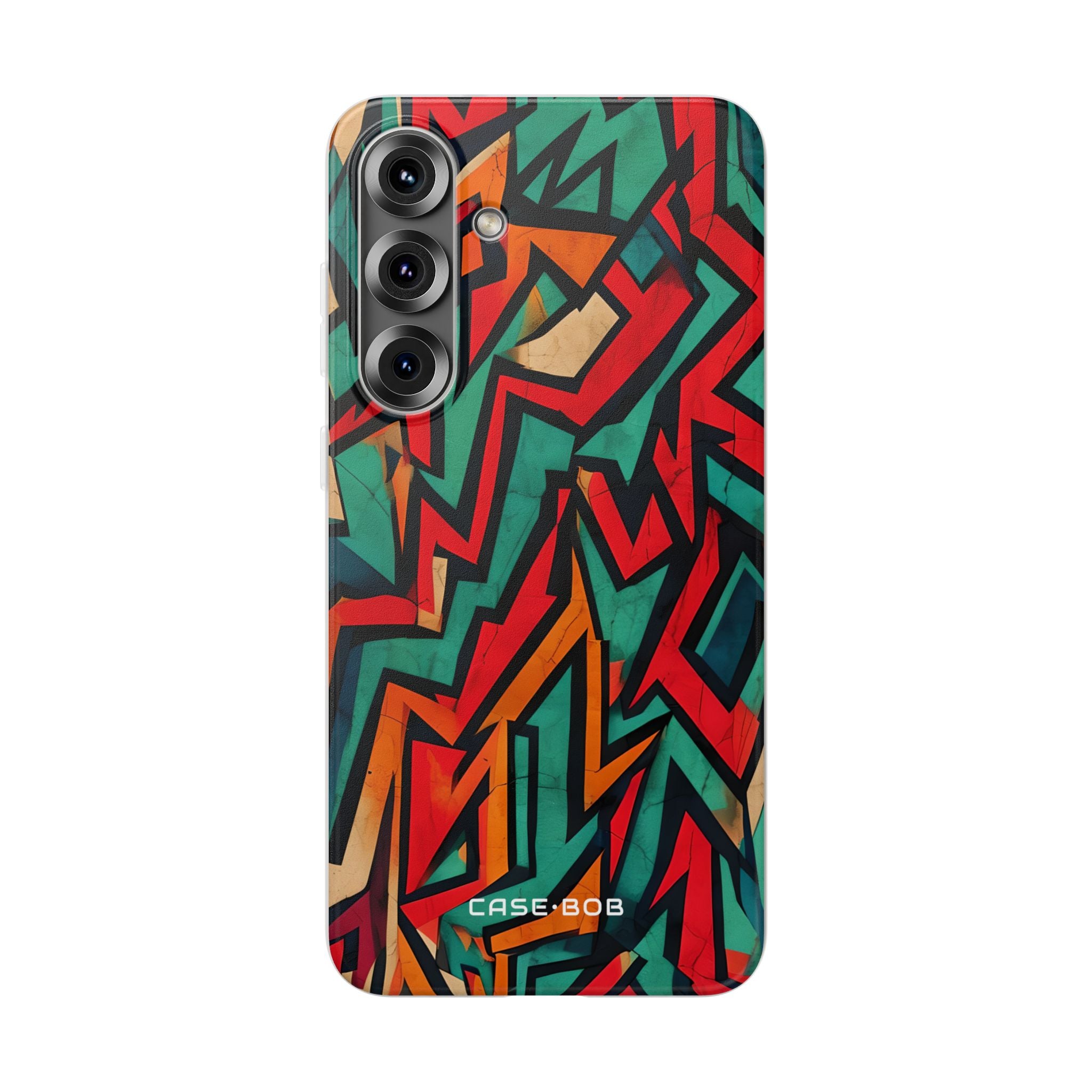 Crimson Jagged Layers Samsung S25 Plus Case - Soft