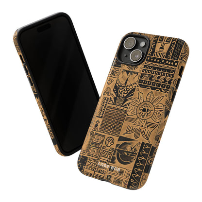 Tribal Faces iPhone 15 Plus Cover - Tough