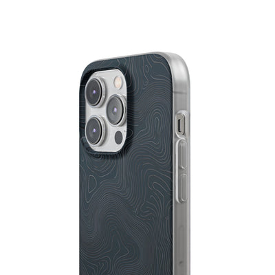 Black Lite Phone Case for iPhone - Obsidian Ridge Topo