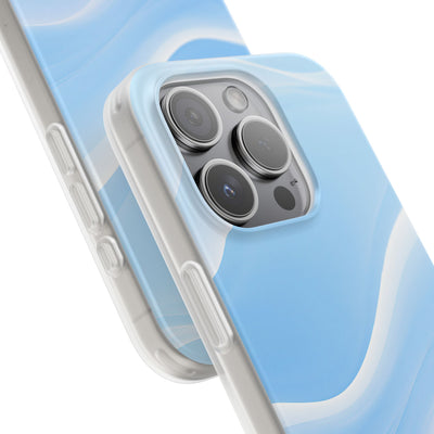 Blue Lite Phone Case for iPhone - Glacial Blue Silk