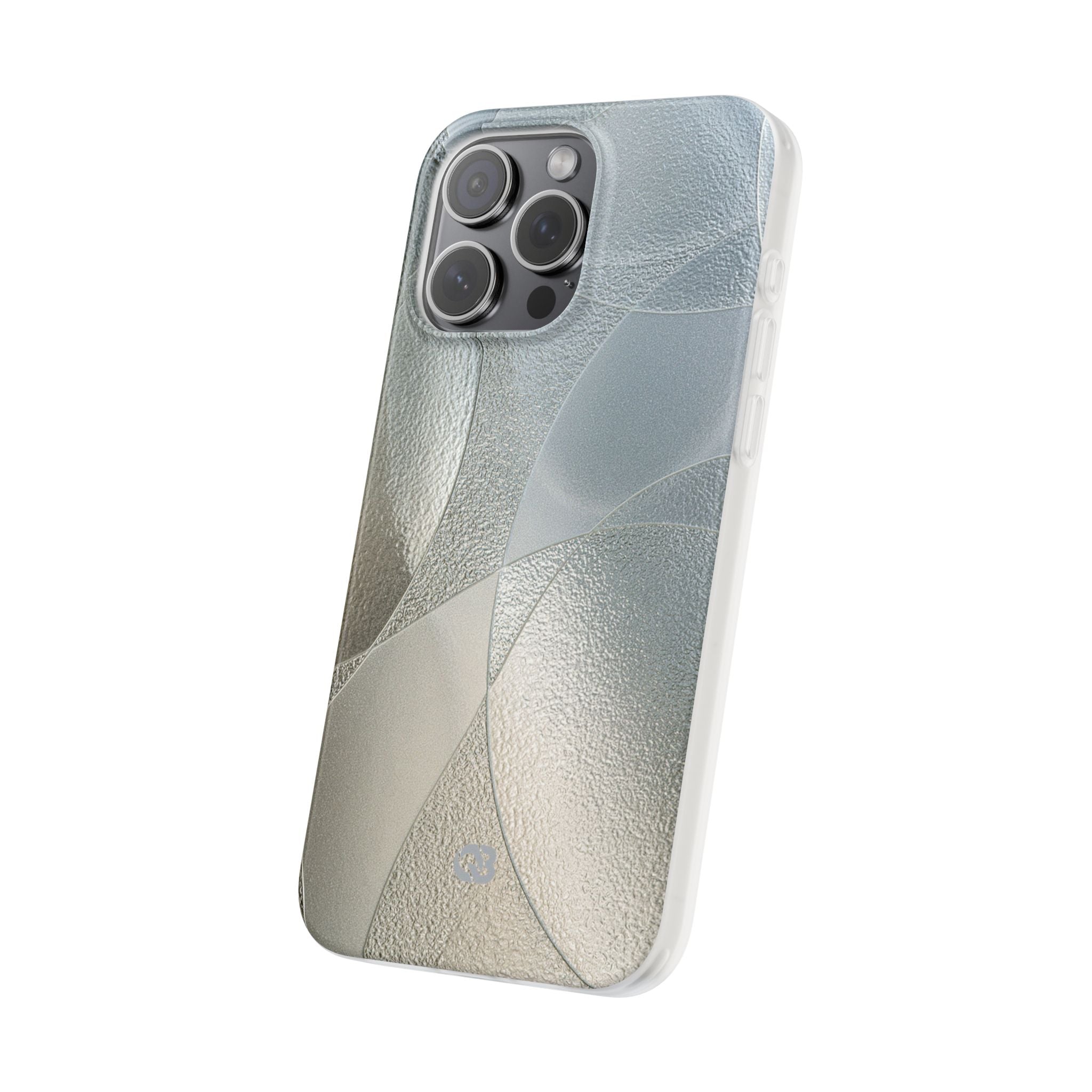 Silver Lite Phone Case for iPhone - Frosted Silver Mosaic