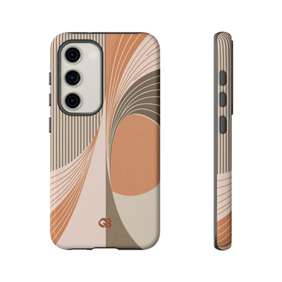 Orange Tough Phone Case for Samsung - Desert Arc Horizon
