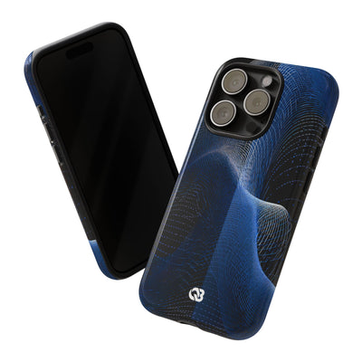 Blue Tough Phone Case for iPhone - Electric Blue Flux