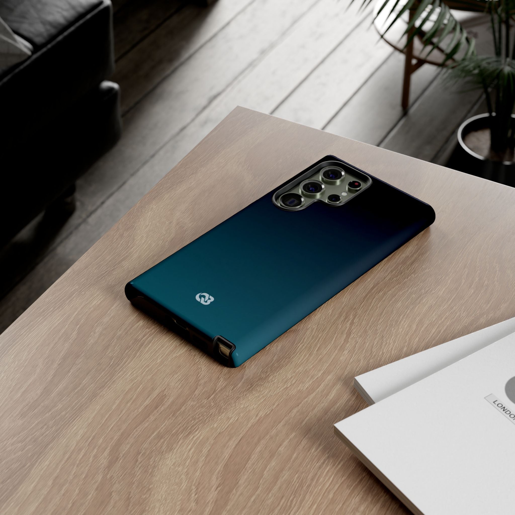 Teal Tough Phone Case for Samsung - Abyss Teal Haze