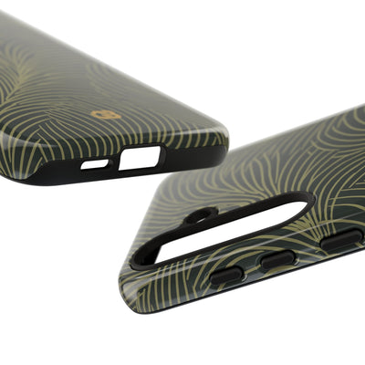 Green Tough Phone Case for Samsung - Dark Olive Plume