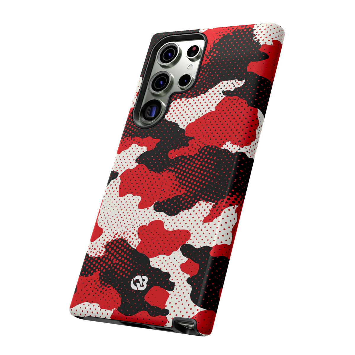 Crimson Halftone Camo · Tough Phone Case for Samsung · Red
