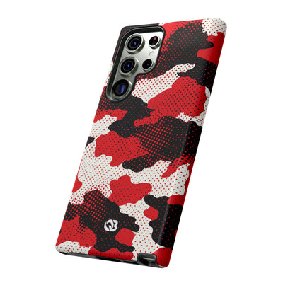 Crimson Halftone Camo · Tough Phone Case for Samsung · Red