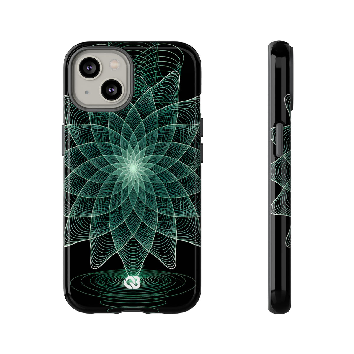 Verdant Harmonic Bloom · Tough Phone Case for iPhone · Black