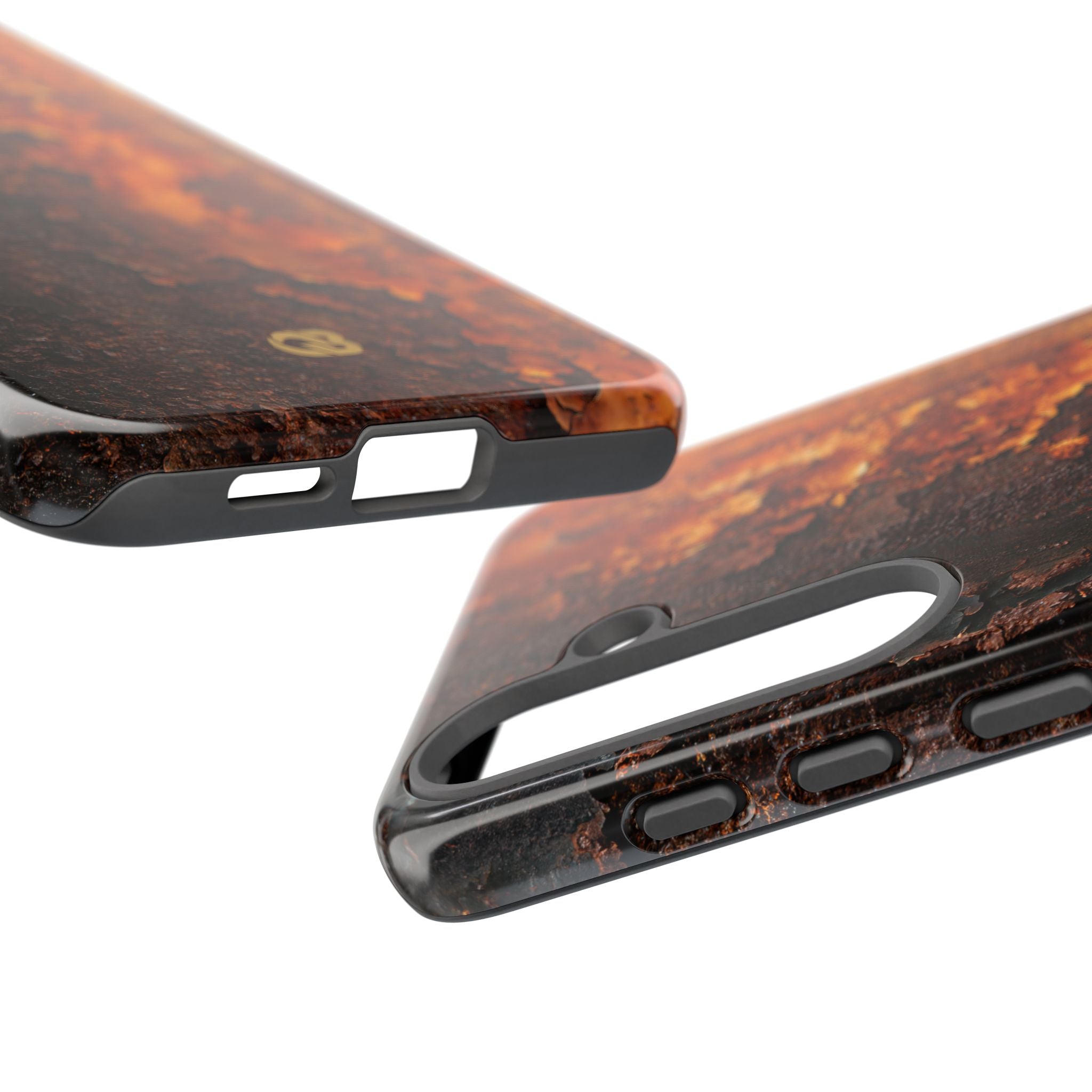 Orange Tough Phone Case for Samsung - Oxidized Iron Crust